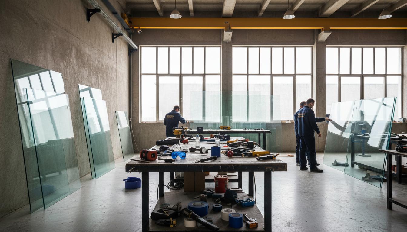 Workshop TRIDEKO INTERIOR - Produksi Railing Kaca Premium