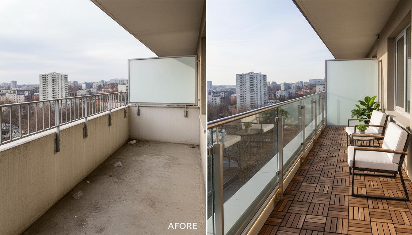 Railing kaca apartemen BSD